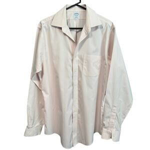 Brooks Brothers Slim Fit Non Iron All Cotton Light Pink Men's Dress Shirt 16-36